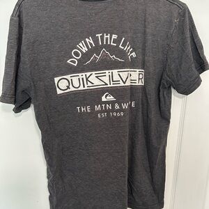 Quiksilver Gray Short Sleeve Tee Own The Line
